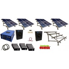 Complete Ranch 864KWH Monthly Output Off Grid Solar Kit With 12000 Watt Power Inverter 